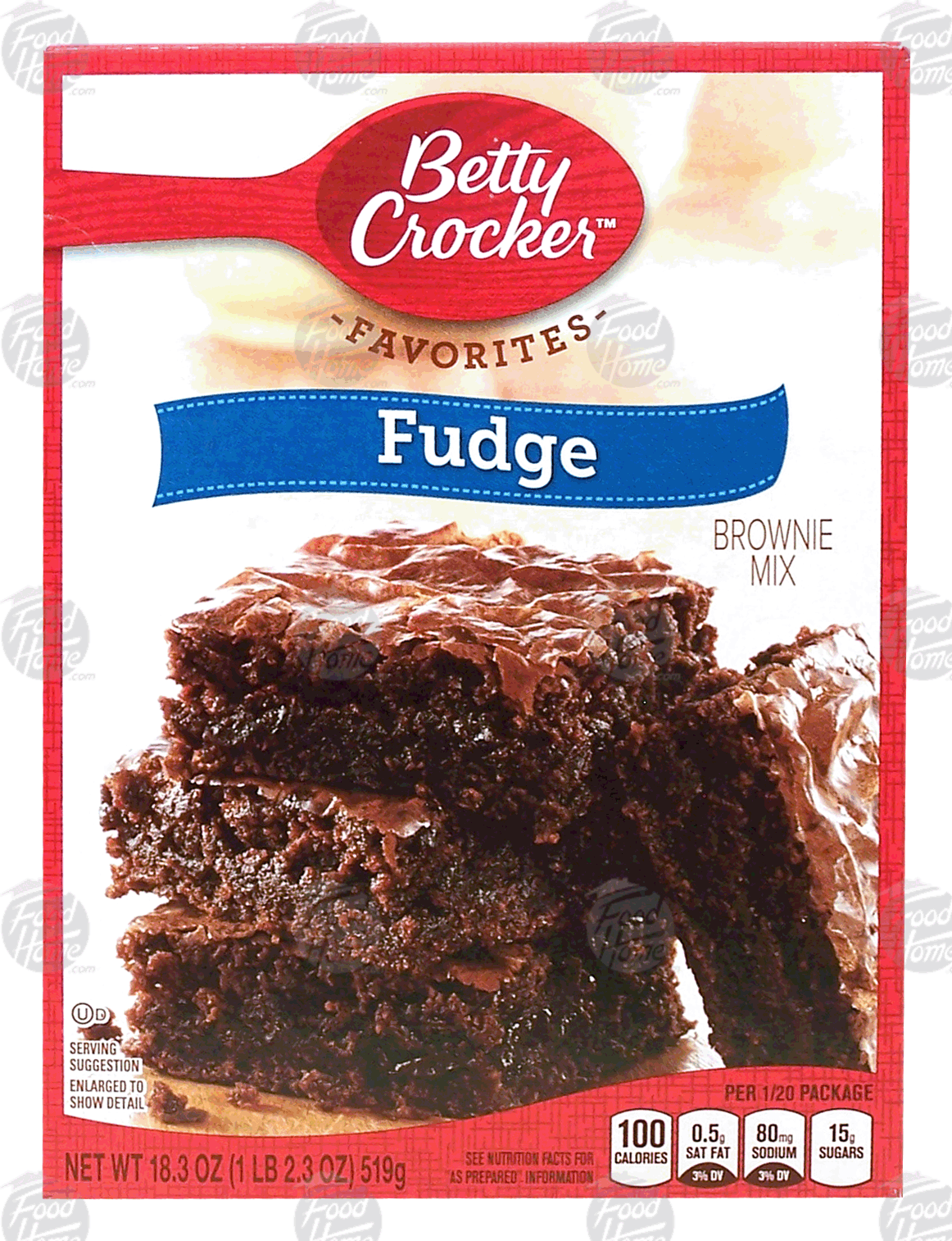 Betty Crocker  fudge brownies, chewy dry mix, 13 x 9 size Full-Size Picture